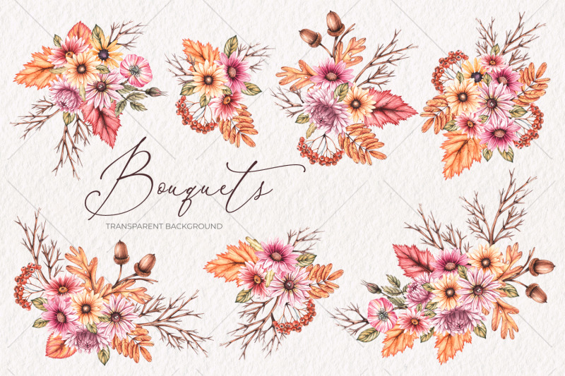 watercolor-autumn-bouquets