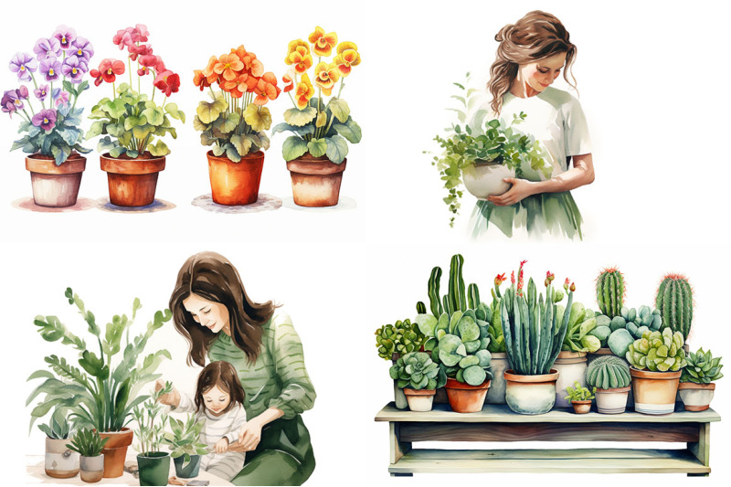 mom-with-plants