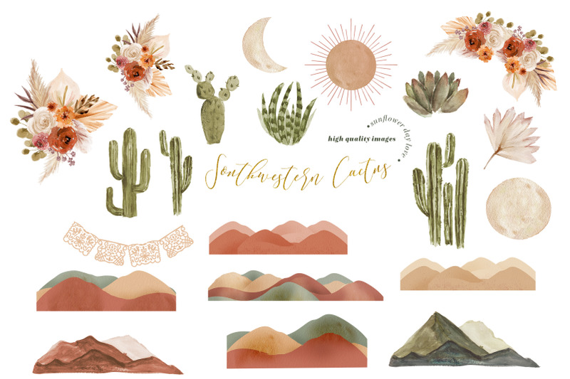 southwestern-cactus-clipart-mexican-cactus-greenery
