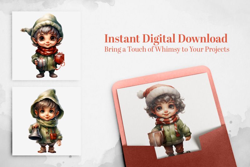 15-elf-pngs-christmas-elves-watercolor-clipart