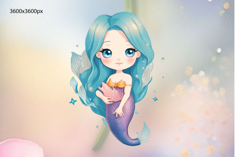 cute-mermaid-sublimation-bundle-mermaid-png-clipart-bundle