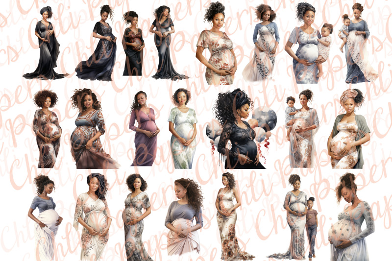 pregnant-woman-clipart-pregnancy-clipart-black-woman-clipart-maternity