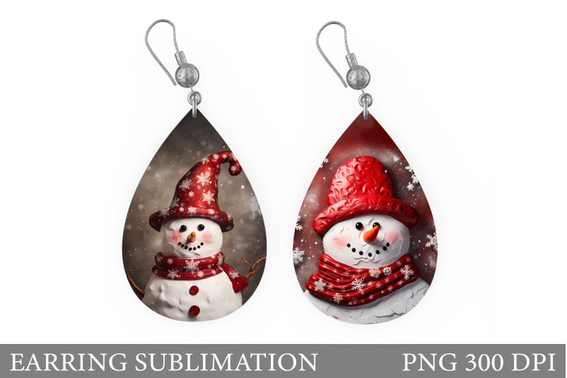 snowman-teardrop-earring-snowman-earring-design