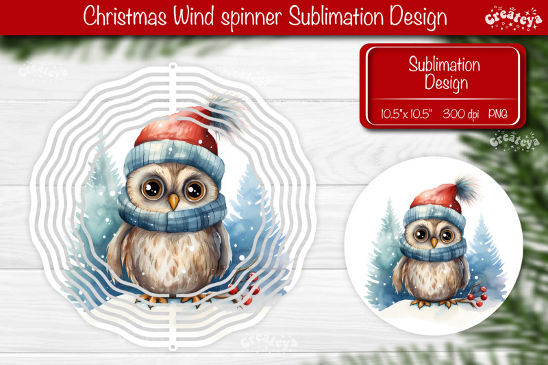 christmas-wind-spinner-sublimation-christmas-owl-sublimation-wind-spin