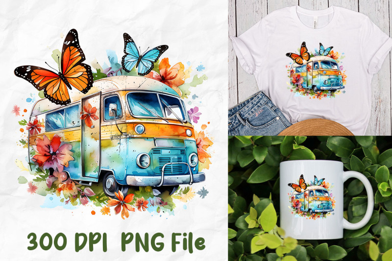 hippie-butterfly-retro-camping-van-daisy