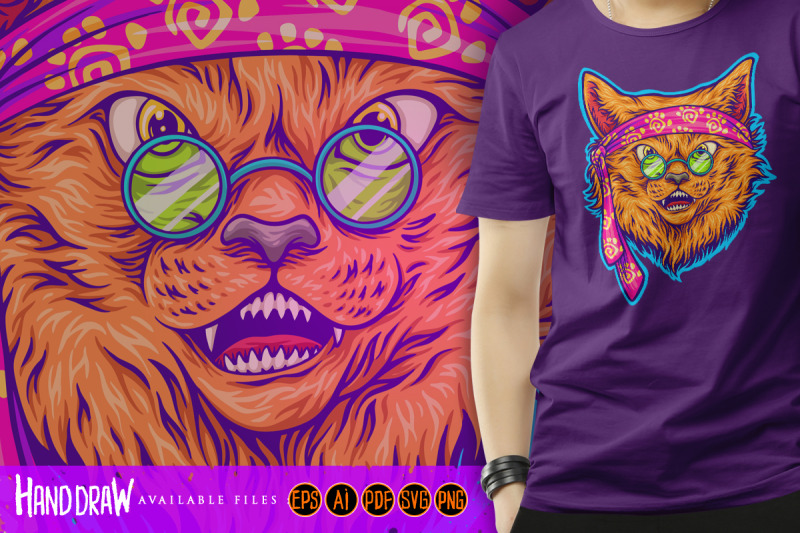 hippie-funky-cat-with-sunglass