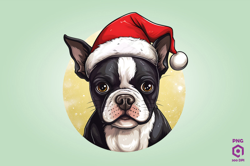 christmas-boston-terrier-dog