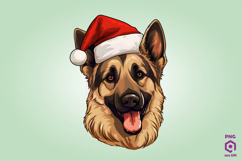 christmas-german-shepherd-dog