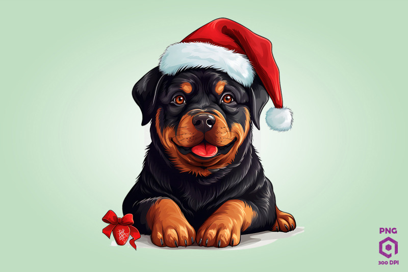 christmas-rottweiler-dog-1