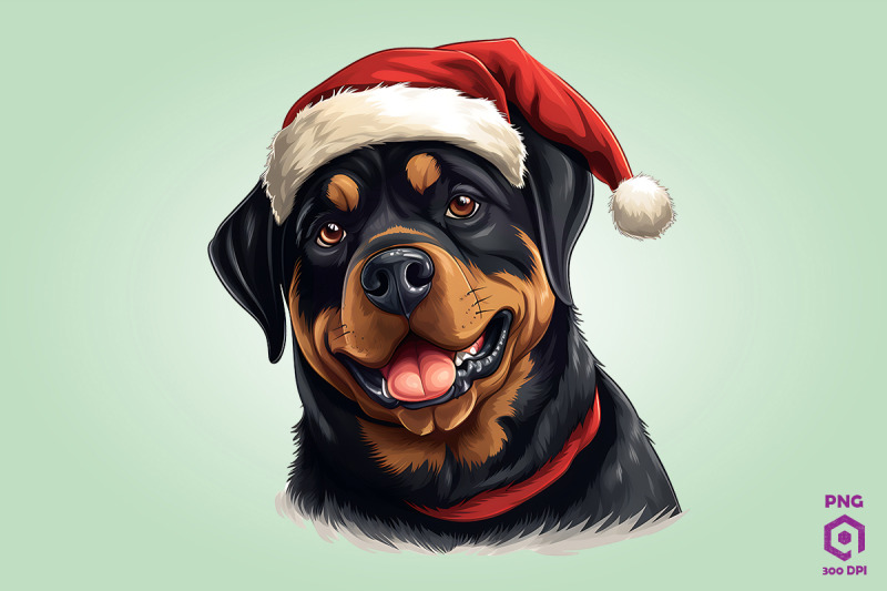 christmas-rottweiler-dog-2