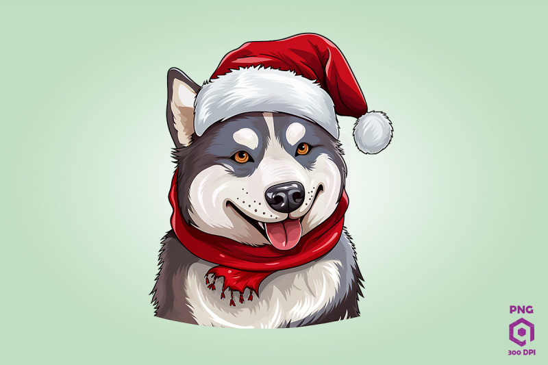 christmas-siberian-husky-dog