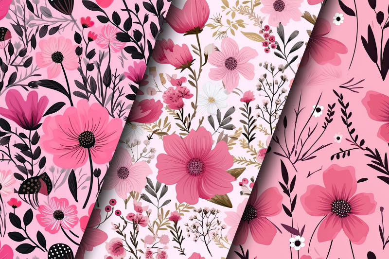 pink-wildflowers-seamless-pattern-digital-papers