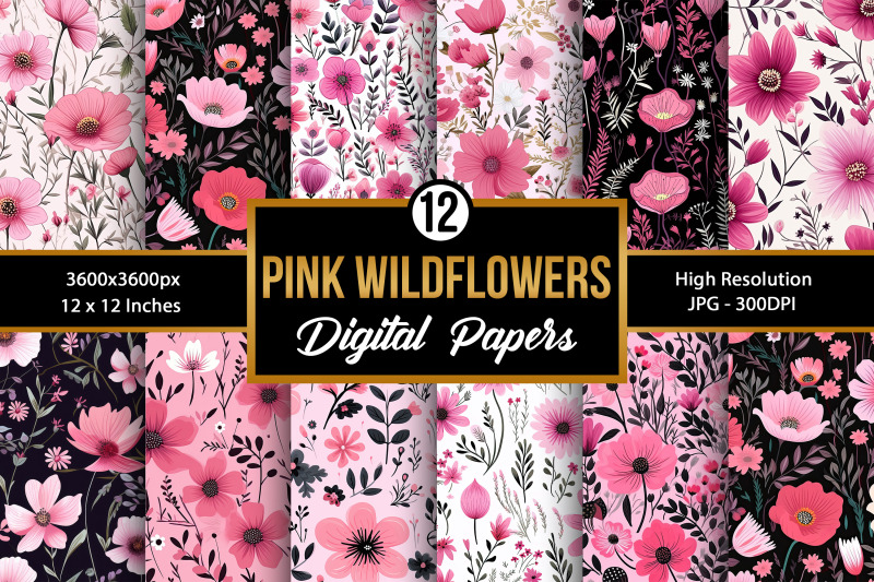 pink-wildflowers-seamless-pattern-digital-papers