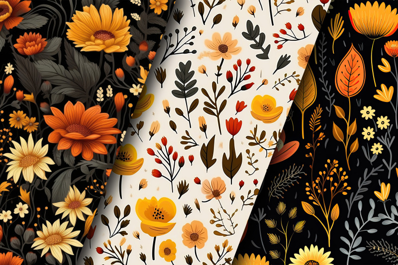 fall-wildflower-garden-digital-papers