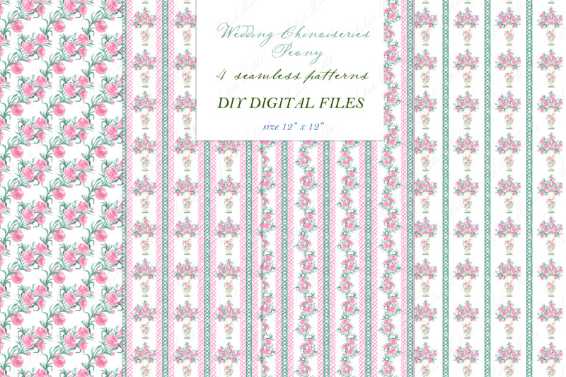 wedding-chinoiseries-peony-garden-toile-pink-flowers-watercolor-diy