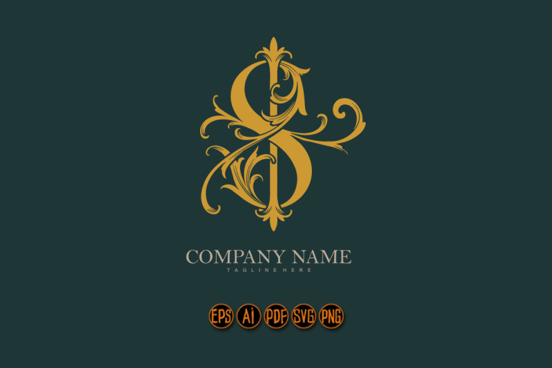 gilded-elegance-luxury-vintage-gold-s-monogram-letter-logo