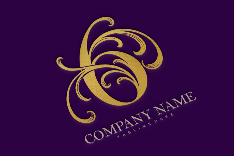 classic-glam-luxury-number-6-monogram-letter-logo