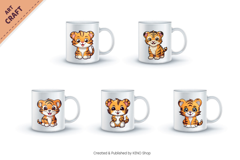 bundle-stickers-cute-tiger-clipart