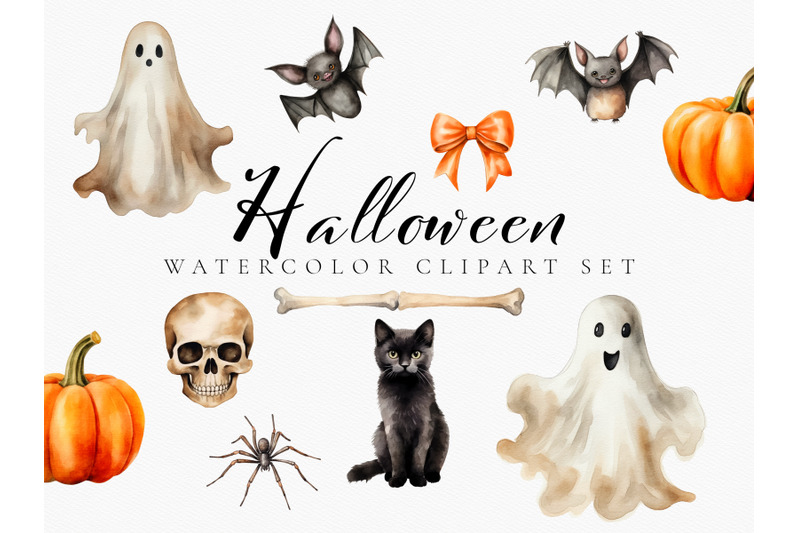 watercolor-nursery-halloween-clipart-set