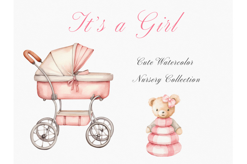 it-039-s-a-girl-watercolor-nursery-clipart-set