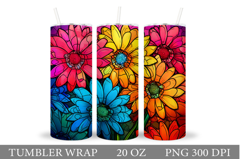 rainbow-flowers-tumbler-design-flowers-tumbler-sublimation