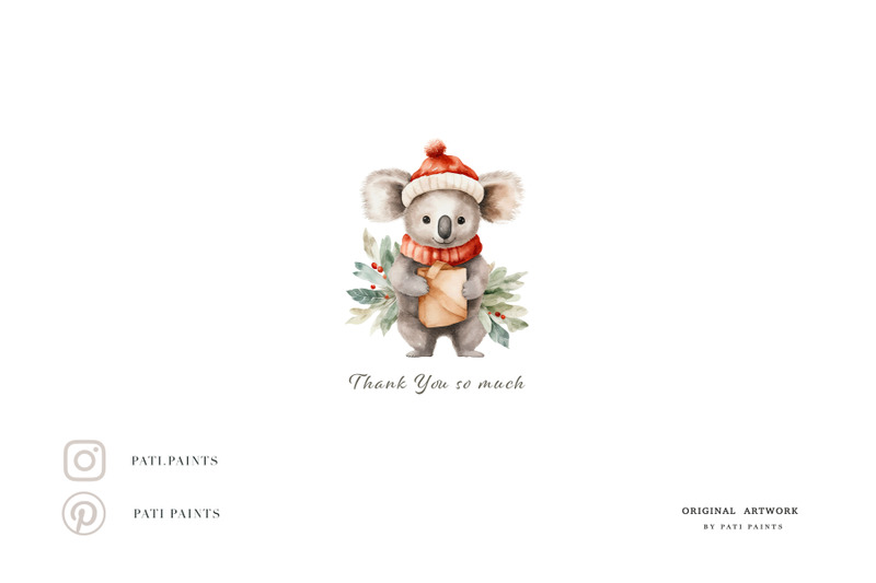 christmas-watercolor-cute-koala-clipart-set