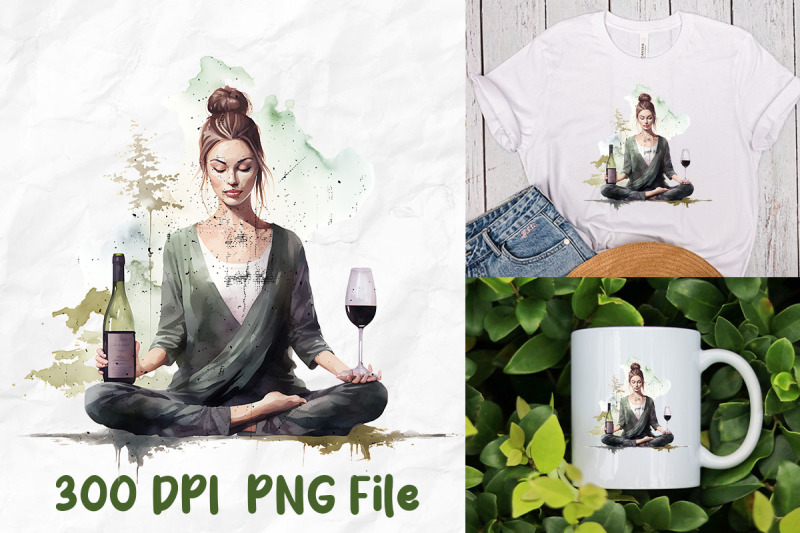 yoga-meditate-girl-balance-wine