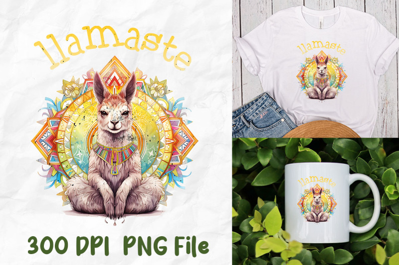 llamaste-yoga-llama-mandala-rainbow