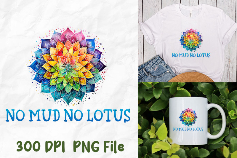 no-mud-no-lotus-rainbow-yoga-mandala