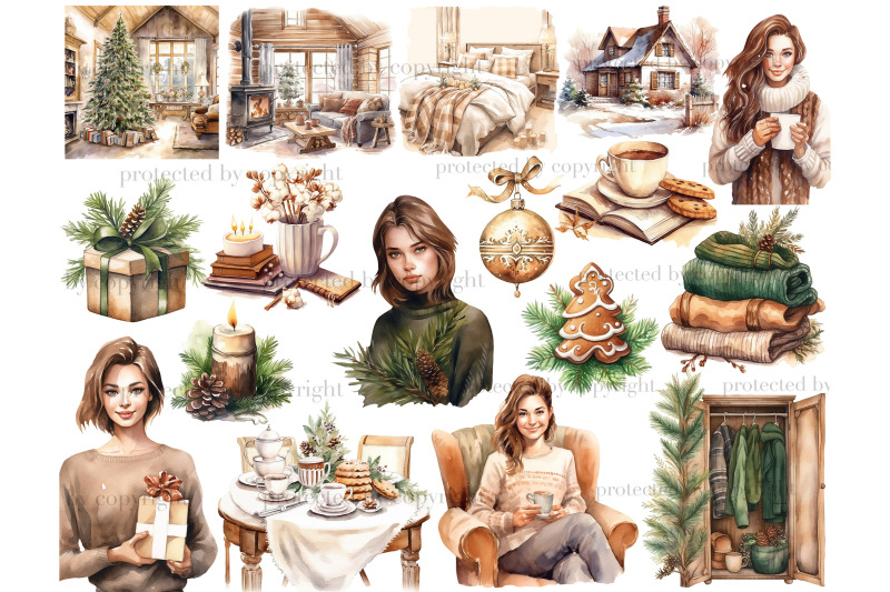 cozy-winter-clipart-bundle-christmas-illustration-png-set