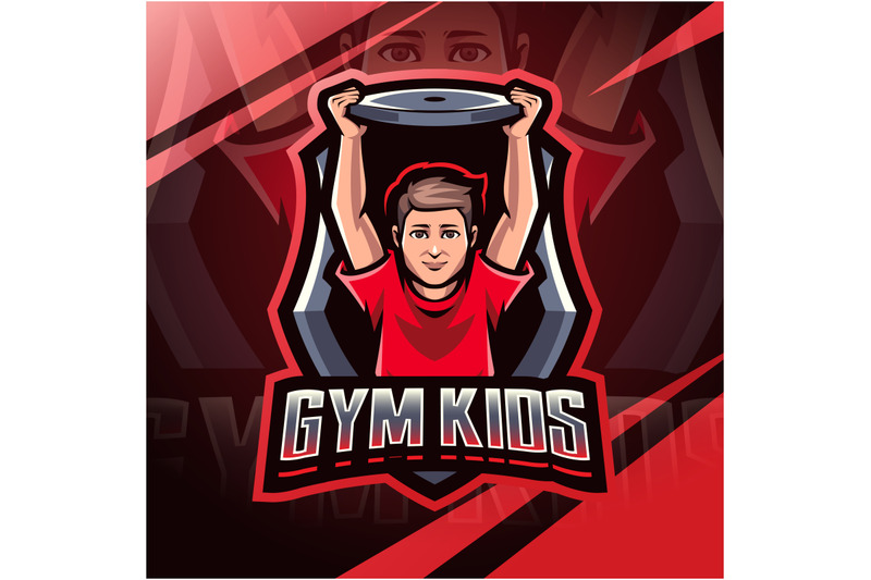 gym-kids-mascot-logo-design