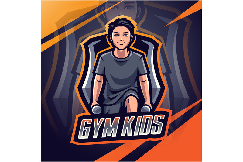 gym-kids-mascot-logo-design