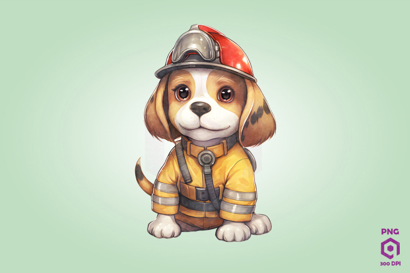 firefighter-beagle-dog