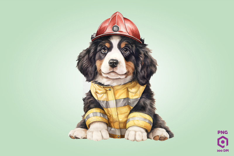 firefighter-bernese-mountain-dog-dog