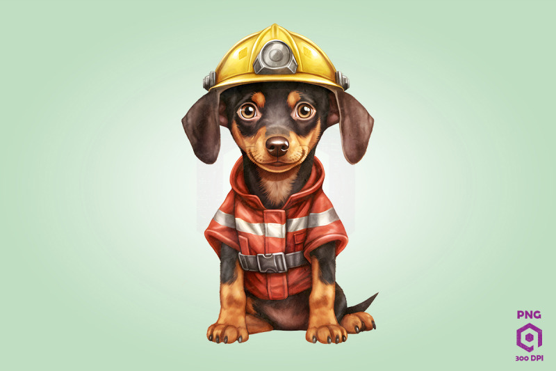 firefighter-doberman-pinscher-dog