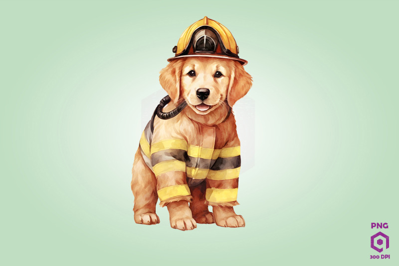 firefighter-golden-retriever-dog