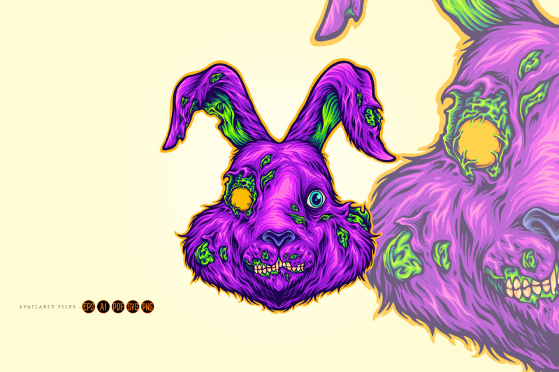 terrifying-scary-bunny-head-zombie-monster