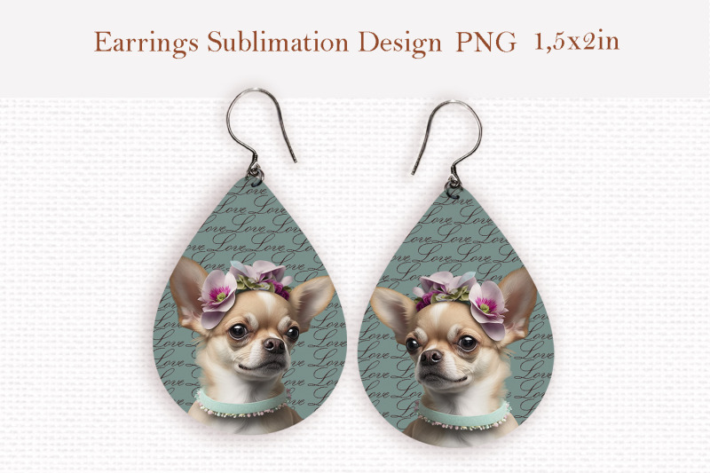 charming-chihuahua-dog-lovers-teardrop-earrings-design-png