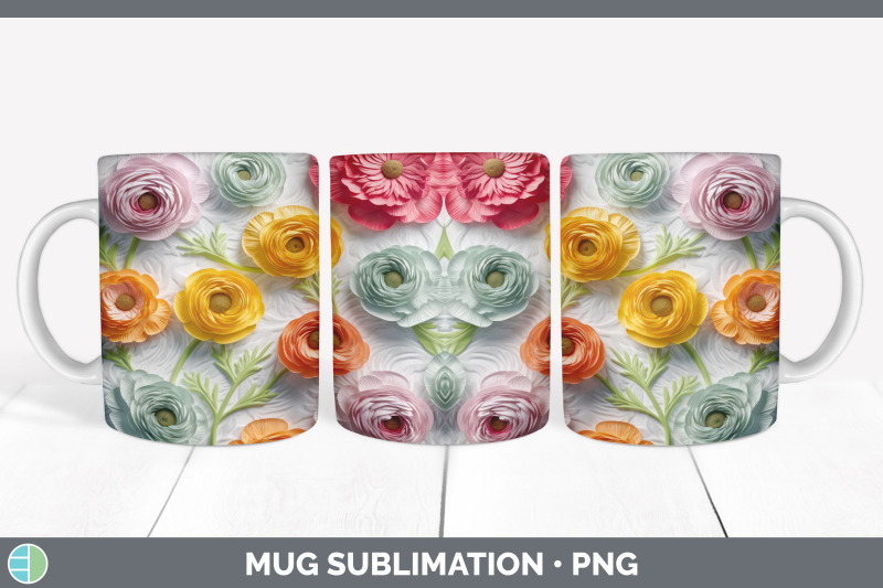 3d-ranunculus-flowers-mug-wrap-sublimation-coffee-cup-design