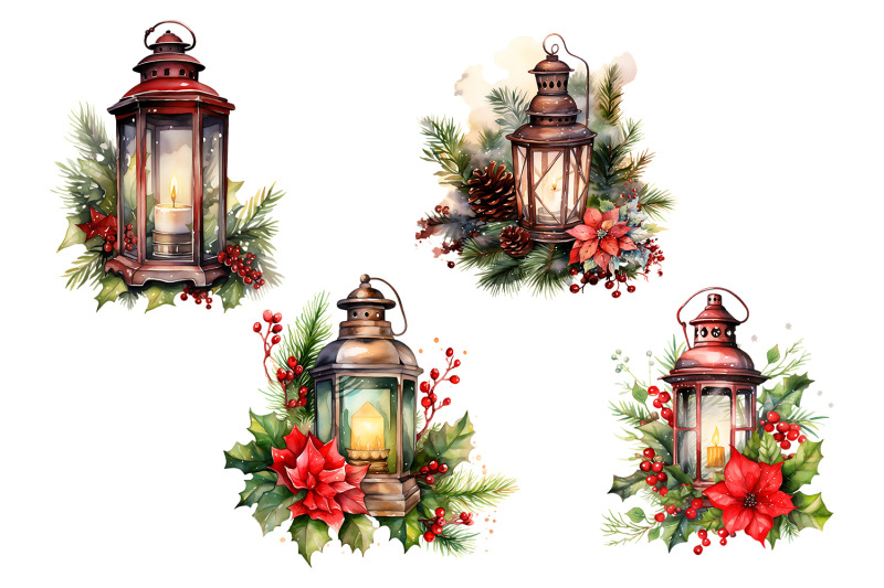 watercolor-christmas-lantern-designs-png