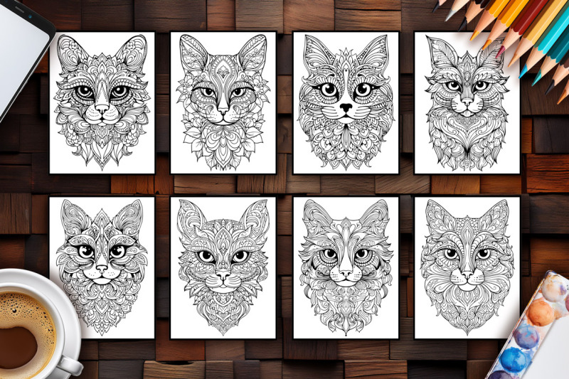 50-cats-anti-stress-coloring-pages