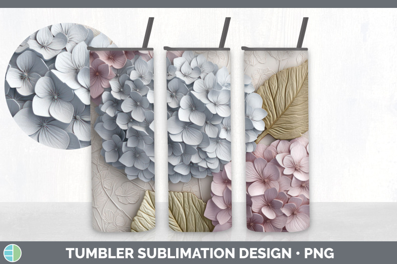 3d-hydrangea-flowers-tumbler-sublimation-20-oz-skinny-tumbler-design