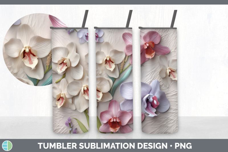 3d-orchid-flowers-tumbler-sublimation-20-oz-skinny-tumbler-design