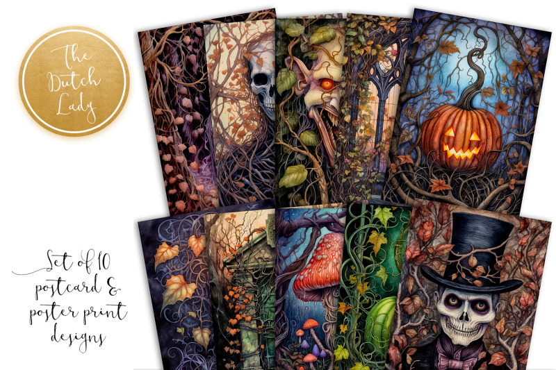 halloween-vines-postcards-amp-art-prints