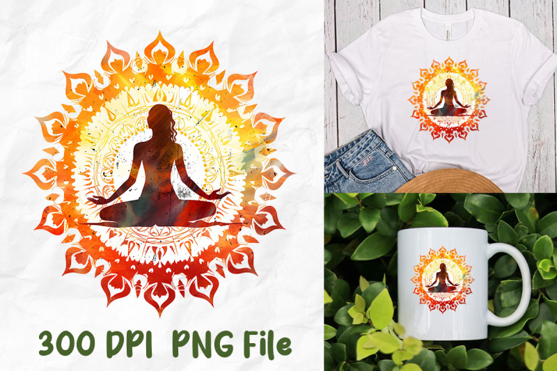 yoga-mandala-meditate-silhouette-sun