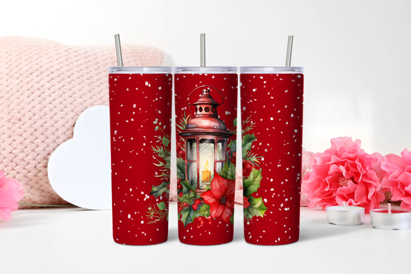 watercolor-christmas-lantern-tumbler-sublimation