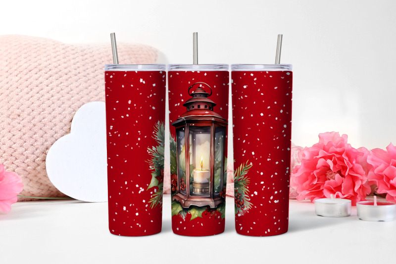 watercolor-christmas-lantern-tumbler-sublimation