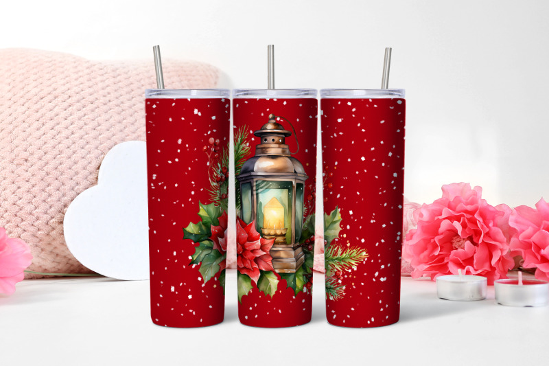 watercolor-christmas-lantern-tumbler-sublimation