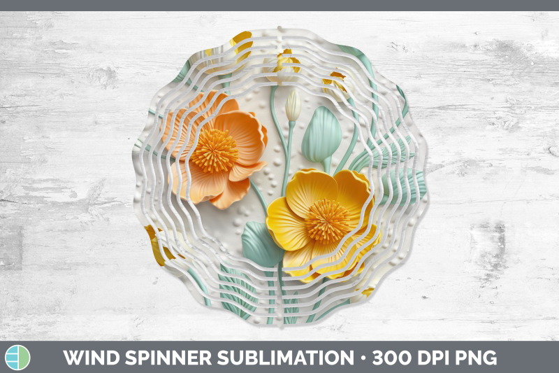 3d-buttercup-flowers-wind-spinner-sublimation-spinner-design