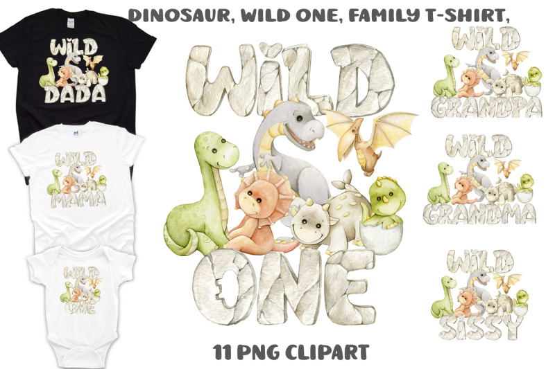 dinosaur-wild-one-family-shirt-dino-birthday-party-t-shirt-sublimation
